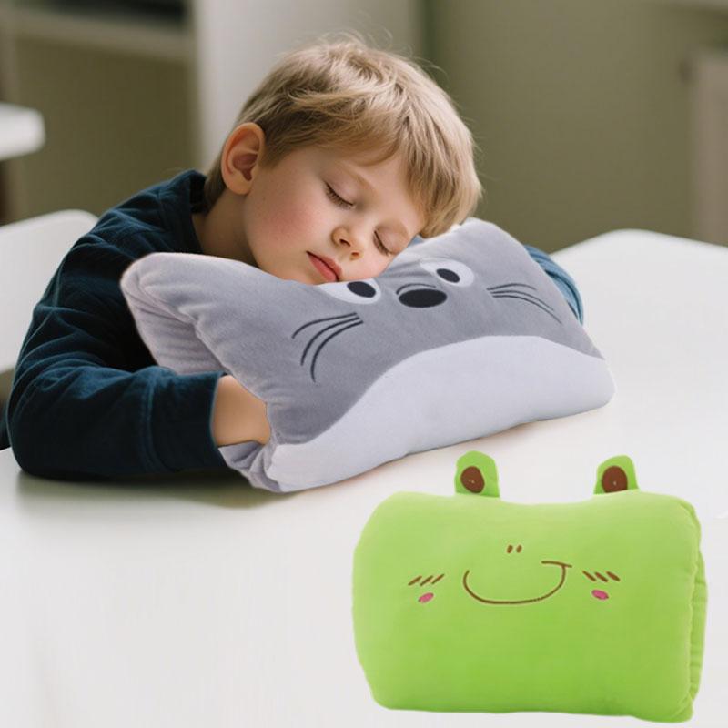 Plush Children's Pillow Hand Warmer Gloves Cartoon Baby Nap Pillow Head Cushion Student Head Protector Bedding Neck Protection