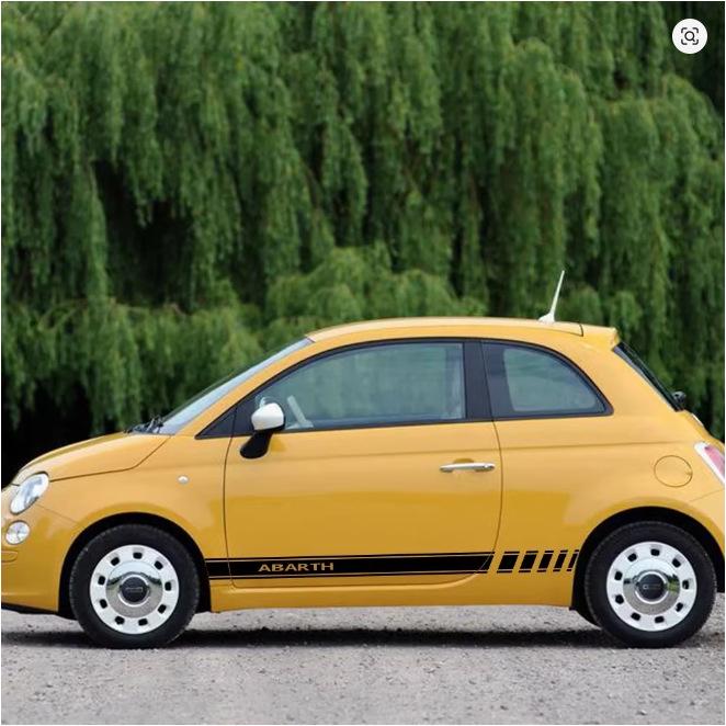 Fiat 500 Abarth Pasek Boczny Grafiki Motorsport Naklejki