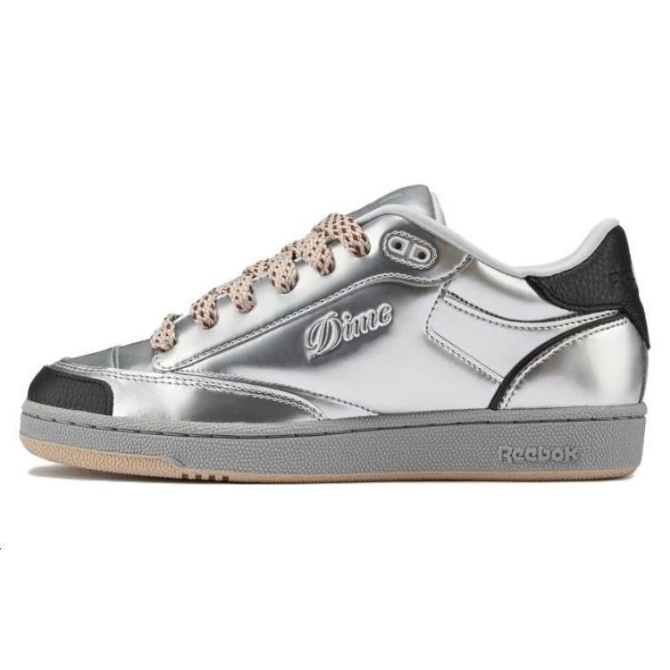 DIME x Reebok Club C Bulc Металлический Серебристый Унисекс Кроссовки Серебристо-Металлик Современный Бежевый 100069825 36.5