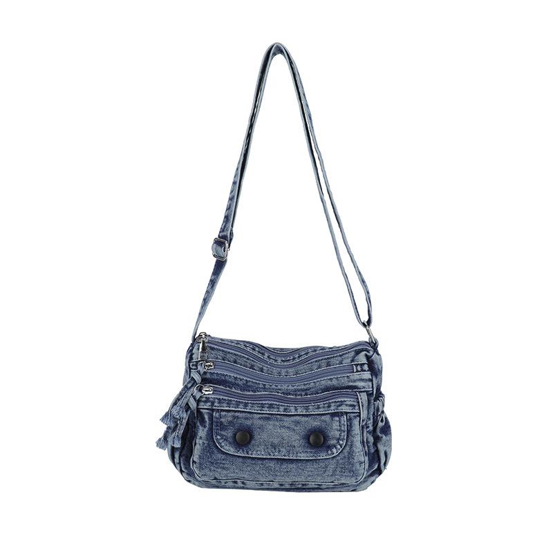2026 Summer Shoulder Messenger Bag New Denim Retro Simple Casual Bag Women's Bag Fashion Messenger Bag