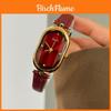 Orologio al Quarzo Ellittico Vintage Francese da Donna Impermeabile 30m con Cinturino in Pelle