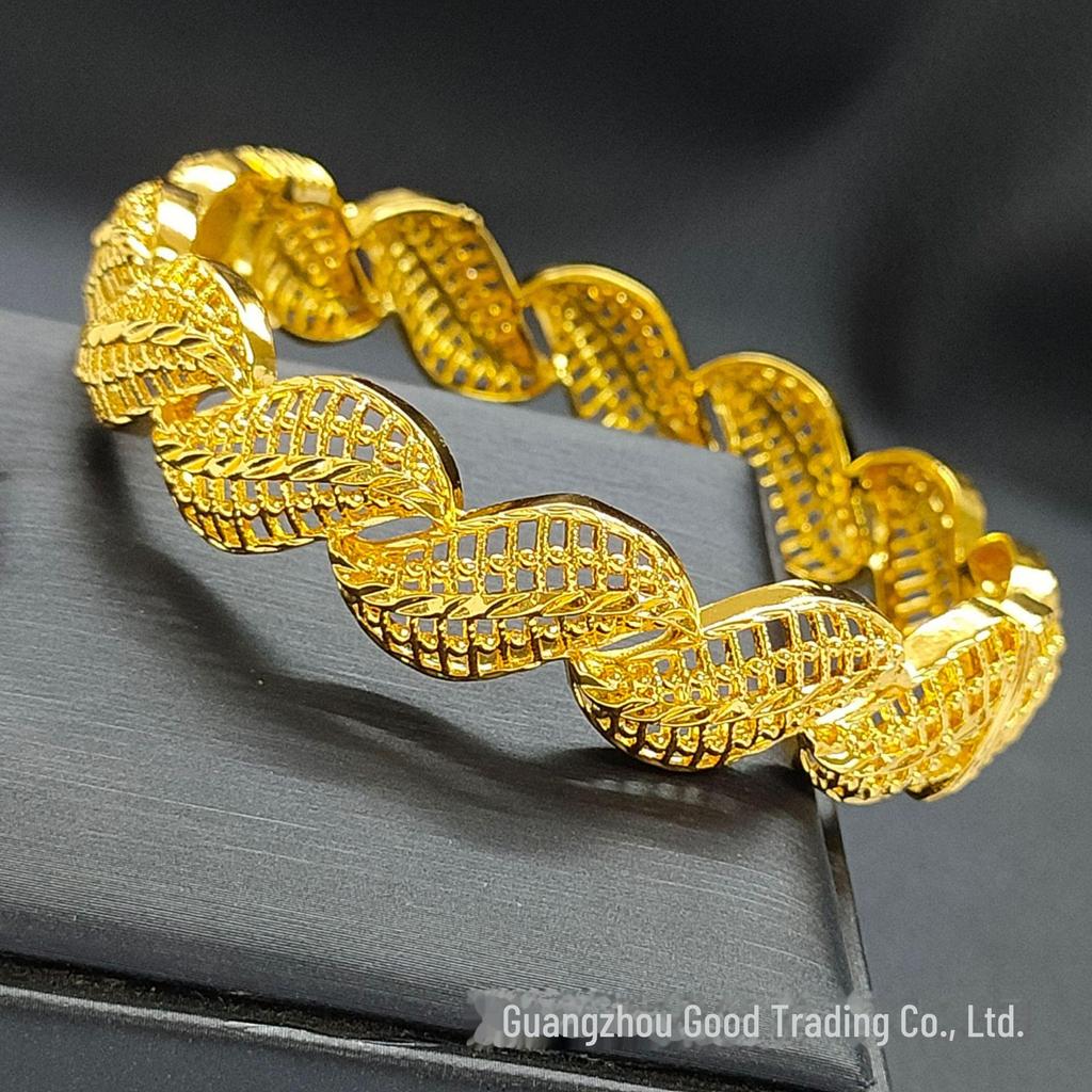 24K Gold-Plated Bollywood Bride Bracelet: Women's Bridal Jewelry