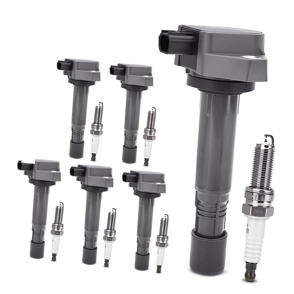 UF624 Ignition Coil & 97390 Double Iridium Spark Plug for 10-13 Acura MDX, 13-15 RDX.