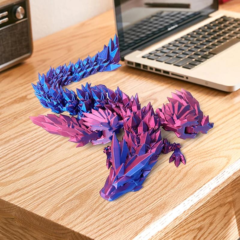 Drukowane w 3D Ozdoby do Salonu Feilong Wieloprzegubowy Ruchomy Smok ze Skrzydłami Dekoracja Stołu do Domu