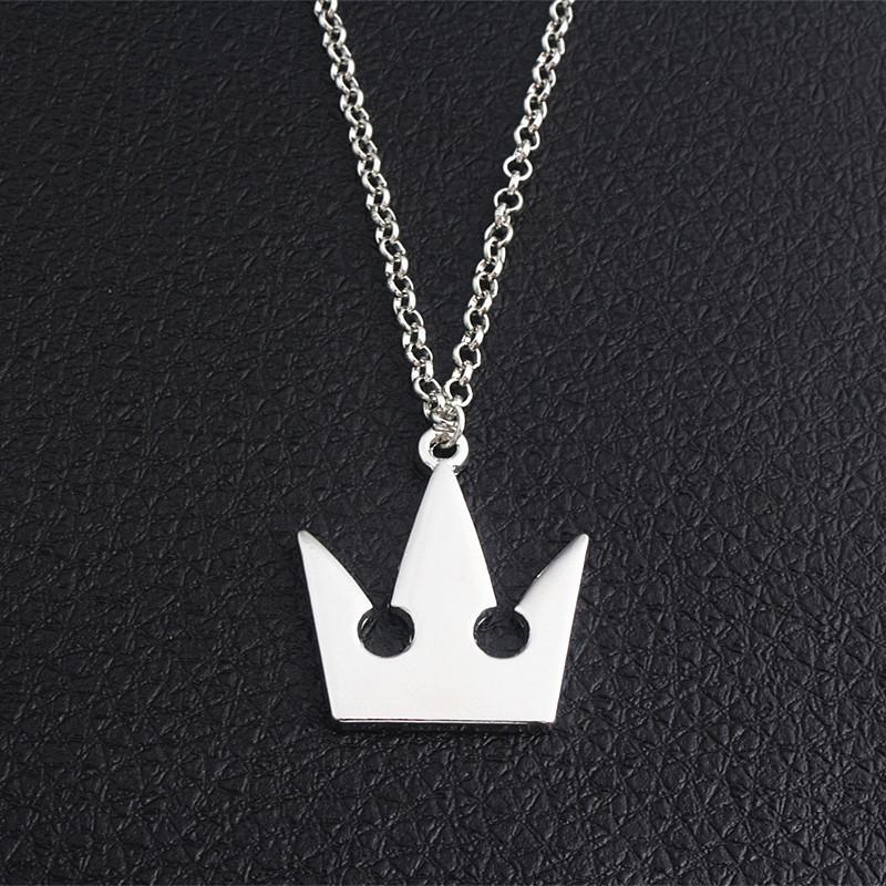 Kingdom Hearts Crown Necklace With Alloy Pendant And Box Chain For Gift Giving Necklace