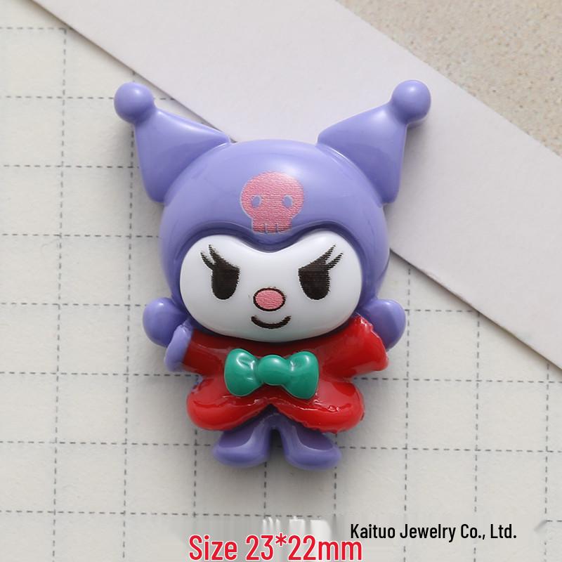 Glossy Sanrio Cartoon Christmas DIY Cream Glue Accessories: Phone Case, Hair Clip, Crocs Decor