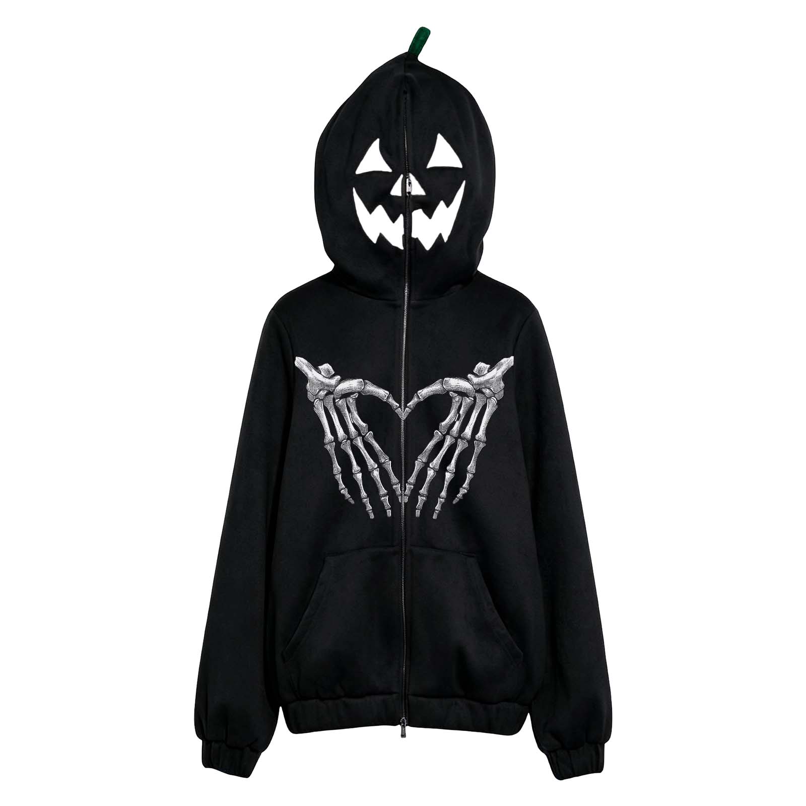 Women s Halloween Pumpkin Print Long Sleeve Sweatshirt Casual Pullover XL чёрный