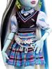 Monster High Poupée Frankie Stein Avec Accessoires Et Animal De Compagnie, Poupée Mode Articulée, Cheveux Méchés Noirs Et Bleus, Jouet Enfant, Dès 3 A