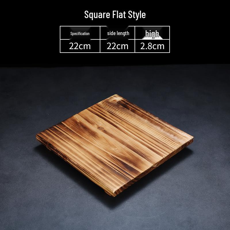 High-Temperature Resistant Fir Wood Heat Insulation Tray for Clay Pot Grilling