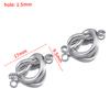 No Fade 5pcs Stainless Steel Twist Knot Connectors Double Hole Charms Pendants For DIY Handmade Bracelet Necklace Jewelry Making