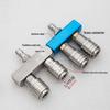 Dual Nozzle High Pressure Washer Adapter with 1/4 Quick Connect Self-Locking Head