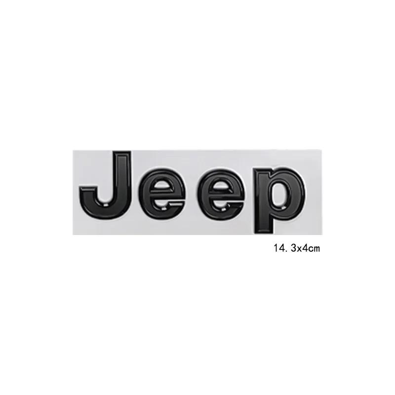 Hlpg5 14.3x4cm 3D Metal Car Side Body Badge Trunk Hood Sticker Emblem for Jeep Logo Patriot Rubicon Wrangler Grand Cherokee Compass Re