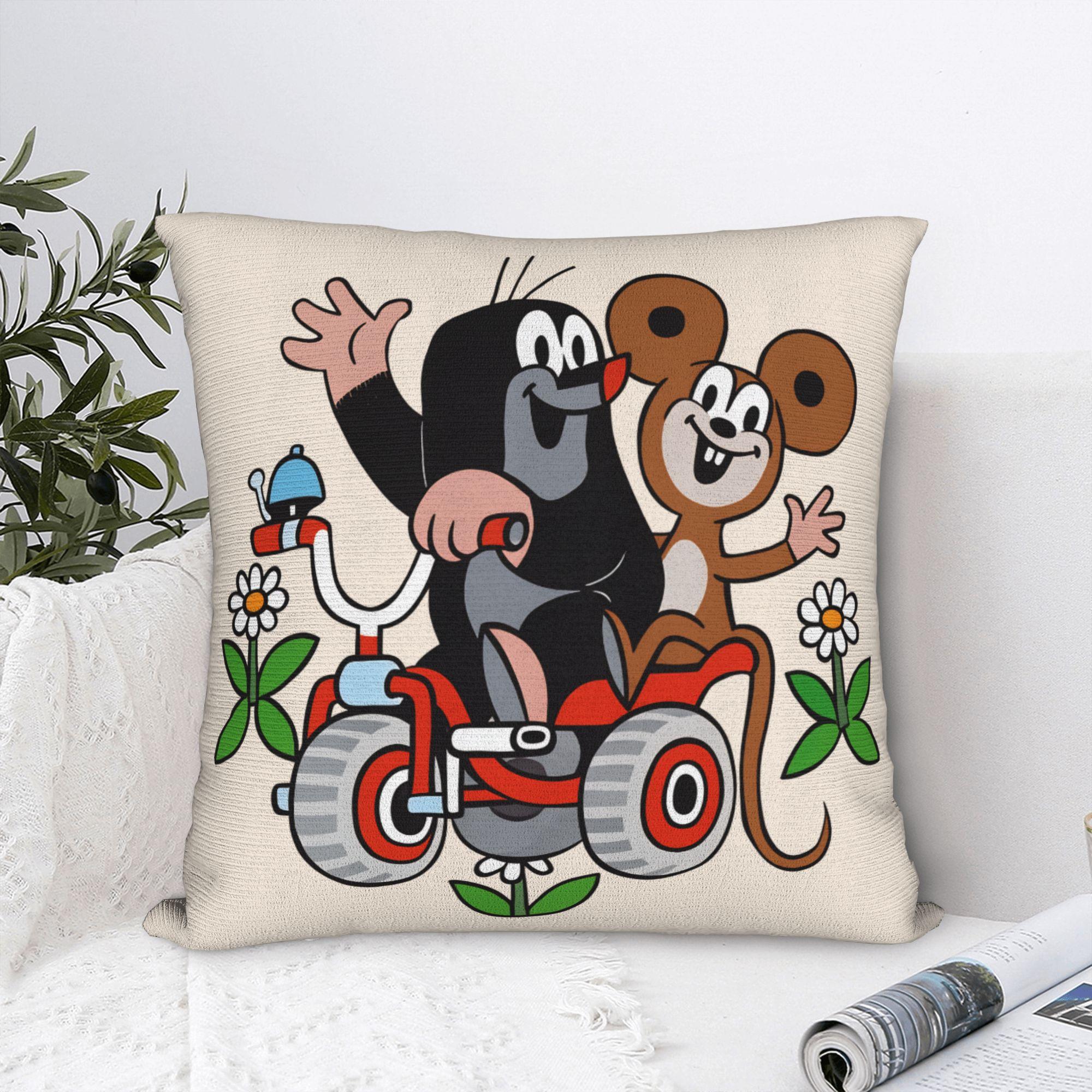 Fine Glasses Unisex Printed The Little Mole Krtek & Mouse Pillowcase Polyester Cushion Cover Decoration Cartoon Pillow Case Cover Home