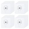 Adhesive Picture Hanger - AIMOONSA - Pack of 20 - No Drilling Required - Transparent Invisible - Water/oil Resistant