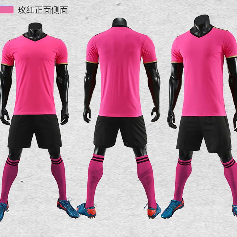 Football jersey set Men's light board short sleeves, adult training game jersey Customized youth and children's football jersey
