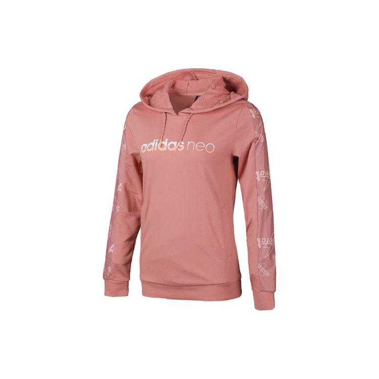 Adidas Neo Logo American Style Hoodie Women Hoodies Bright-Pink FK6929