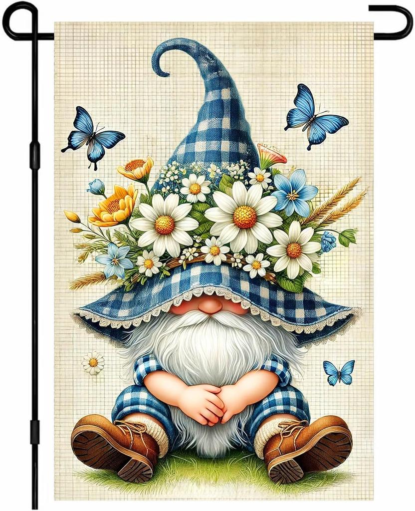 IVN Spring Garden Flag 12x18 Inch Double Sided Outdoor Yard Flag for Outside Home Front Door Lawn Porch Patio Welcome Decor