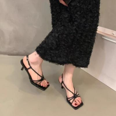 Mode Nische Stiletto Design Sexy Elegante Sandalen Damen Feenschuhe 2025 Neu Sommer Temperament Französischer Stil Feine Riemchen Römerschuhe