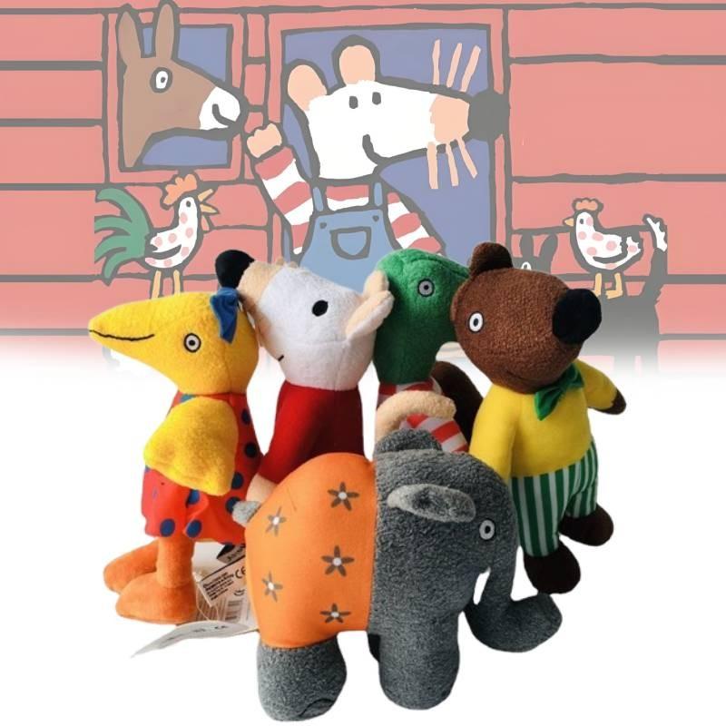 Handcrafted Maisy Mouse Plush Toy Set Featuring Adorable Crocodile Elephant Squirrel And Yellow Bird For Kids And Collectors
