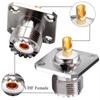 2Pcs PL259 Solder Cup Chassis Mount Connector SO239 RF Coax Adapter Flange Panel Coaxial Connector