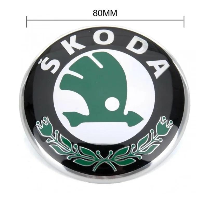 

Car Sticker 2025 Hot 1Pcs 8/9CM Emblem Car Front Hood Badge Rear Trunk Sticker For Skoda Octavia Rapid Kodiaq Karoq Fabia Kamiq