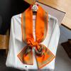 Retro Orange Schal Langer Streifen Damen Vielseitiger Professioneller Anzug Hemd Dekoration Halsschutz Schal Band