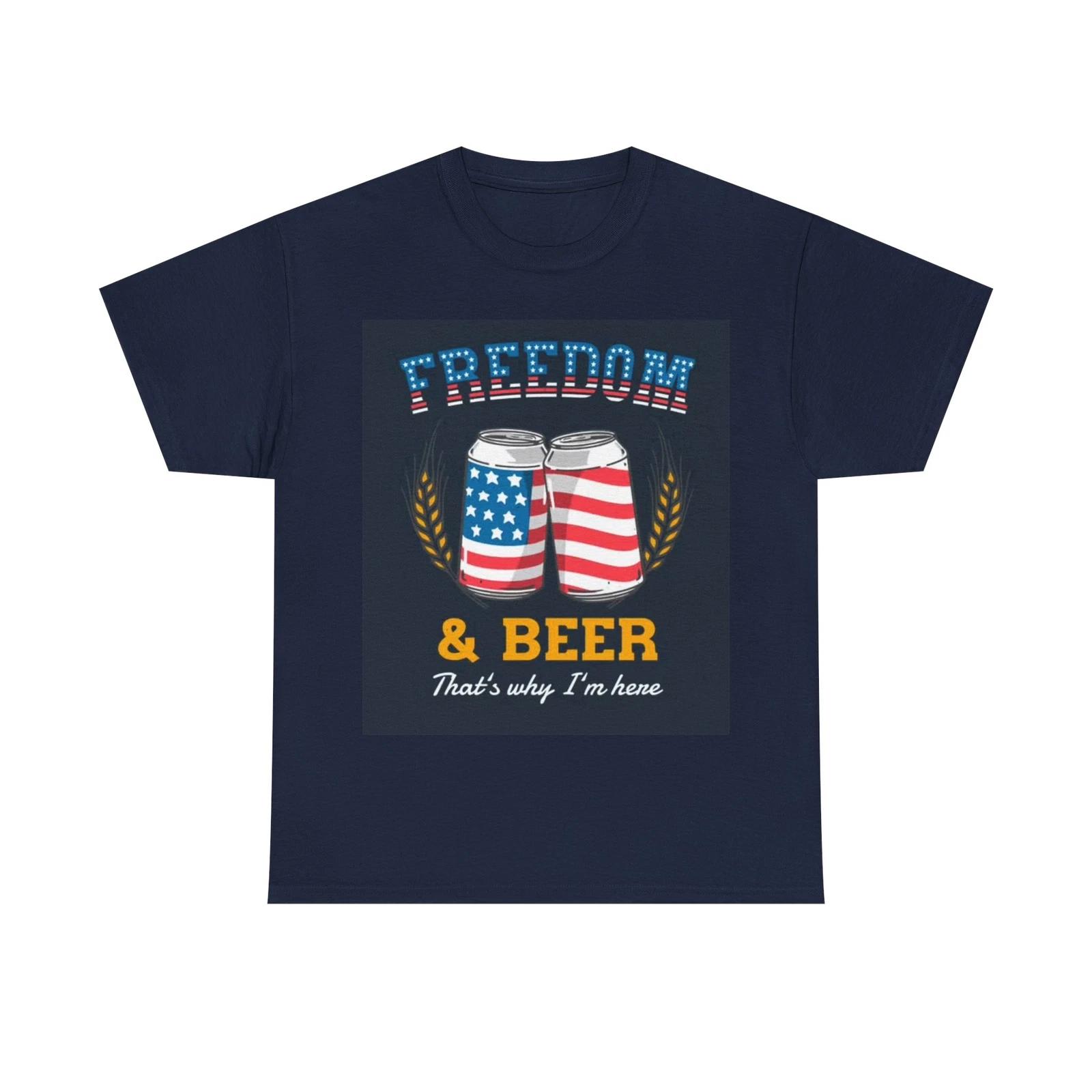 Men s and Women s T-shirts Freedom and Beer XL