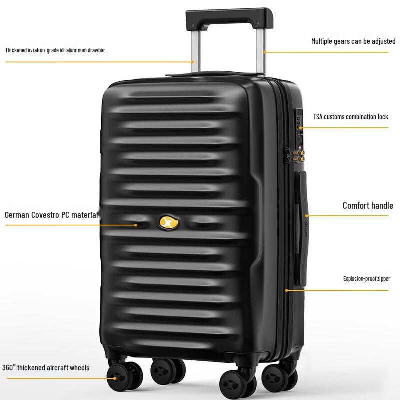 MGOB M20 Classic Striped Hardside Luggage 24 Inch