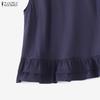 ZANZEA Women Casual Round Neck Summer Sleeveless Tank Tops