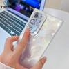 Laser Fold Tinfoil Phone Case for Samsung Galaxy S26 S25 S24 S23 Ultra S26 Plus S24FE Shockproof Glitter Camera Protection Cover