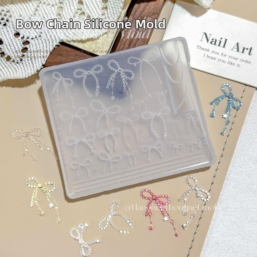 Silicone Cute Butterfly 3D Bowknot Nail Art Mold DIY Nail Decorations Nail Stamp Manicure Mold Nail Accessories