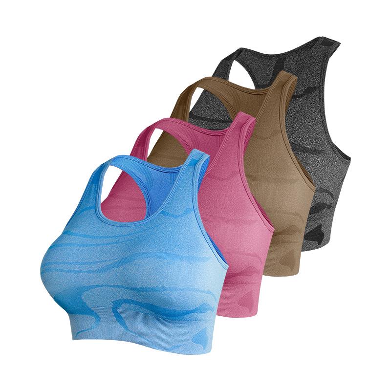 European American Yoga Sports Bra: Shock-Absorbing, Gathering Fit, Beautiful Back Design, Fitness Vest for Running and Yoga.