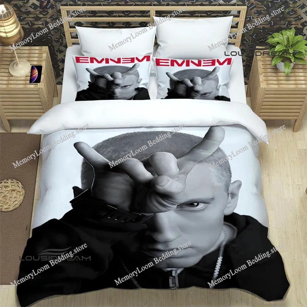 New Cozy Eminem Bedding Set Single/Twin/Full/Queen/King Size Adult Kid Bedroom Soft-Touch Duvet Cover 3D Print Bed Sheet Set