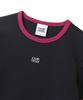 CGP (Women) Small Square Embroidered Logo Ringer Short Sleeve T-Shirt - Dark Navy