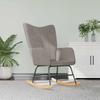 Vidaxl Rocking Armchair, Taupe Color, Upholstered with Fabric