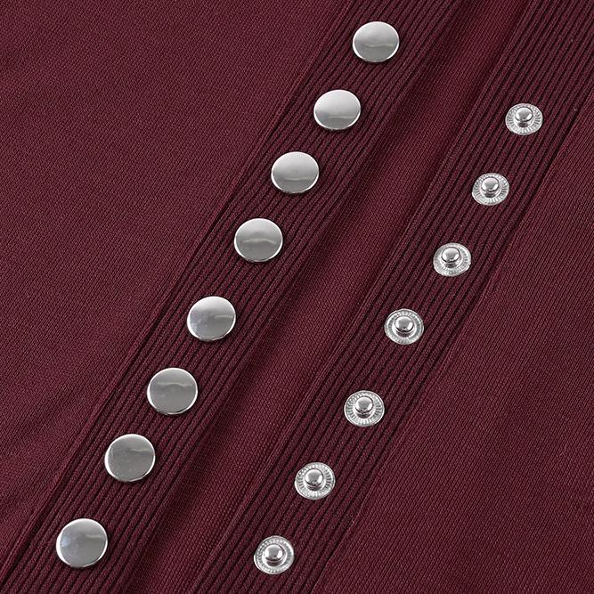 Cardigan cu mânecă lungă pentru femei Palton lung cu nasturi de culoare solidă Cardigan lejer casual