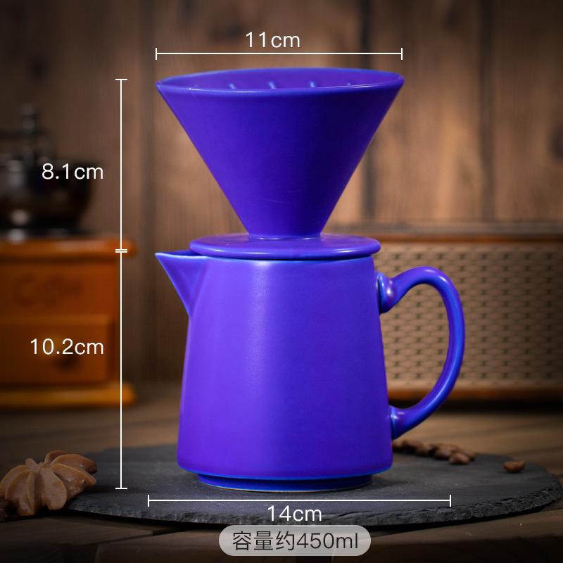 Kreatives Keramik Handaufguss Kaffeekannen-Set Ofengedreht Retro Kaffeefiltertasse Kaffeefilter Sharing-Kanne Heimdekoration