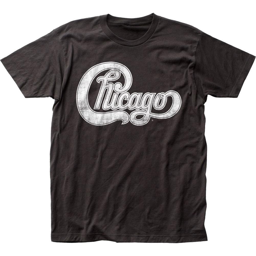 Chicago Logo Mens T Shirt Music Classic Concert Rock Band Tee New Black M