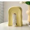 Wave Arched Ceramic Tissue Box Household Tea Table Napkin Paper Removable Home Decoration Accessories