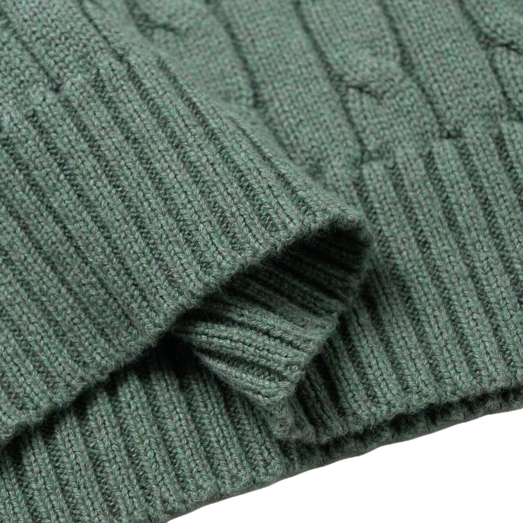Polo Ralph Lauren FW23 Solid Color Small Pony Embroidered Round Neck Long Sleeve Knit Sweater Women sweater Dark-Green 211570012-080