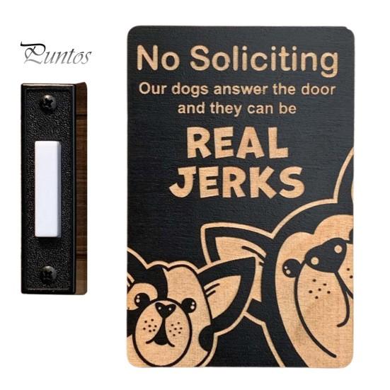 

Знак «Нет посредничества» на двери с рисунком собаки, знак «Нет посредничества», деревянный знак «Нет посредничества» с клеевым слоем для входной двери домашнего офиса чёрный