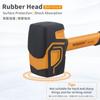 BOOSDEN Shockless Rubber Hammer, Large Hammer with Rubber Mallet, Non-Slip Handle, Shock Absorbing, for Woodworking, 1100g