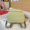 Solid Color Student Schoolbag Women's Large Capacity Backpack