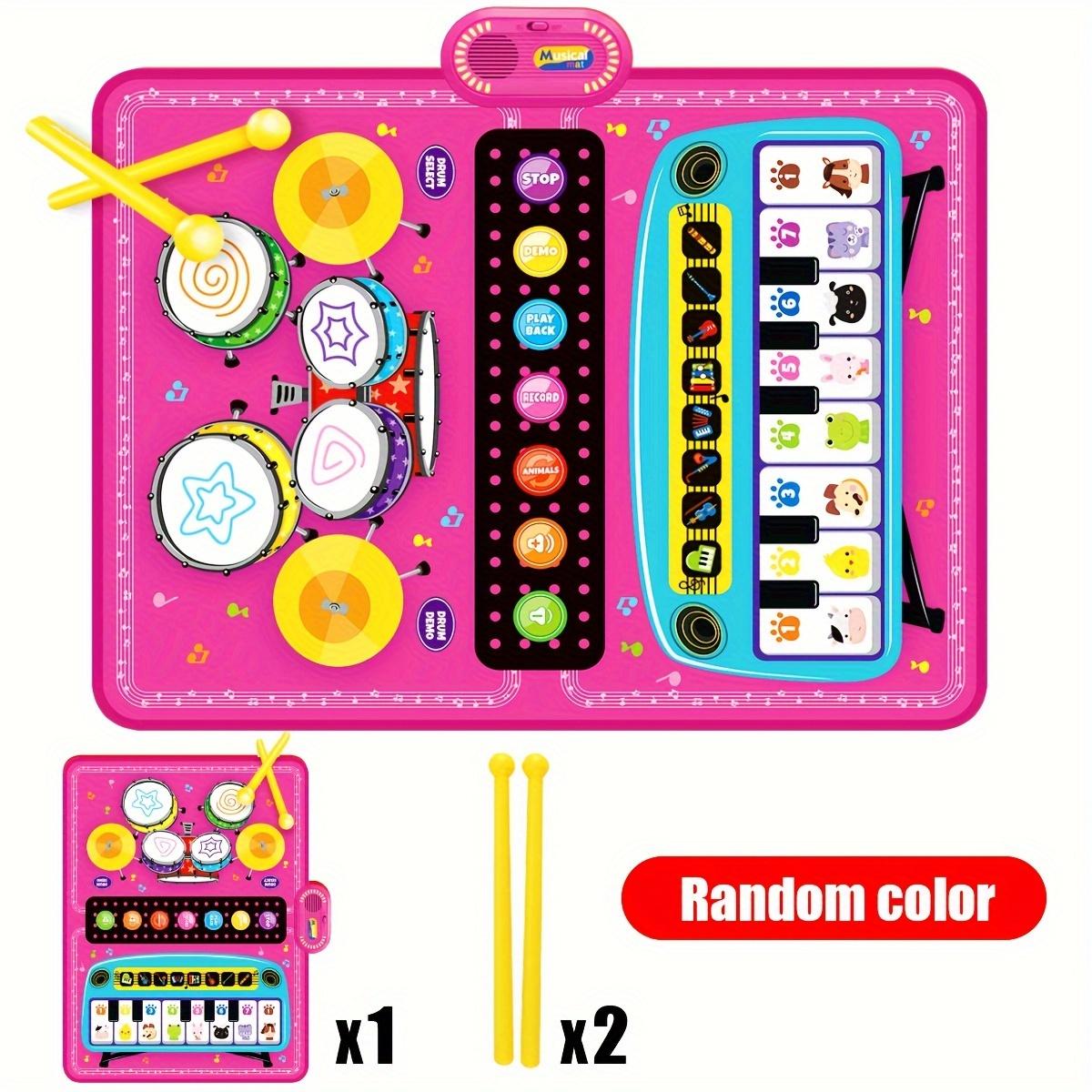 Superior-Grade Piano And High-Standard Drum Collection Kit Premium-Quality Play Superior-Grade Mat Superior-Grade Music Superior-Grade Toy розовый