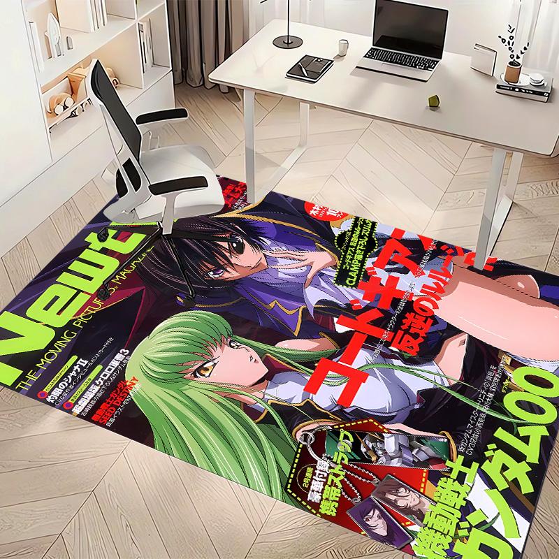 Anime Code Geass Printed Absorbent Washable Carpet,Non-Slip Bathroom Mats,Kitchen Rugs,Living Room Entrance,Camping Picnic Rugs