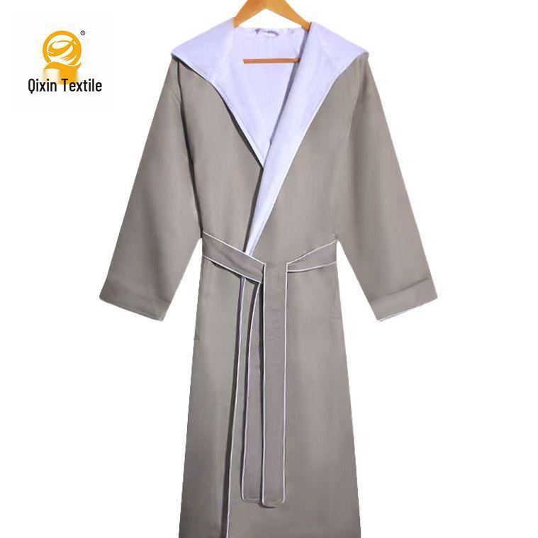 Luksusowy Szybkoschnący Szlafrok Unisex: Długie, Wodochłonne i Odprowadzające Pot na Wiosnę/Jesień