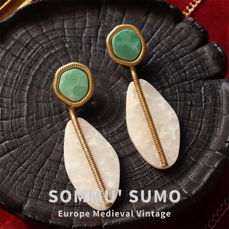 Серьги Zara Геометрические из Смолы Женские Европейские и Американские Личность Характер Неправильные Акриловые Серьги Серьга-гвоздик Серьги