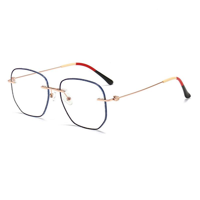 New anti-blue light large frame oval face blue film frame European and American fashion black sunglasses trend