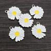 8pcs/lot Sunflower Rainbow Enamel Metal Charms Pendant for DIY Necklace Bracelet Jewelry Making Findings Supplies