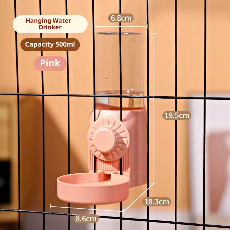 Automatic Hanging Cat Cage Water Dispenser & Feeder Large Capacity Leak-Proof Design Pet Watering System Pet Supplies